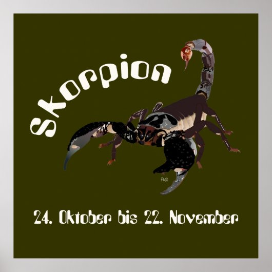 Skorpion 24. Oktober bis 22. Poster november (Voorkant)