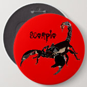 Skorpion-Buttonnen Ronde Button 6,0 Cm (Voorkant /achterkant)