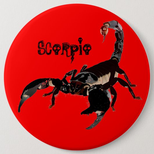 Skorpion-Buttonnen Ronde Button 6,0 Cm (Voorkant)