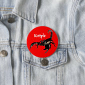 Skorpion-Buttonnen Ronde Button 7,6 Cm (In situ)
