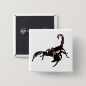Skorpion-Buttonnen Vierkante Button 5,1 Cm (Voorkant /achterkant)