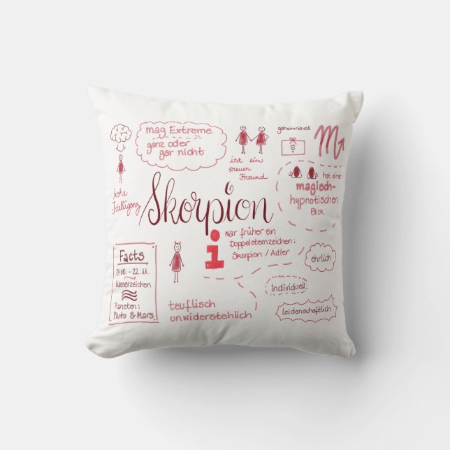 Skorpion, das geheimnisvolle Sternzeichen Kussen (Voorkant)