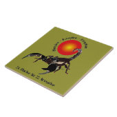 Skorpion Keramik Fotofliese Tegeltje (Zijkant)