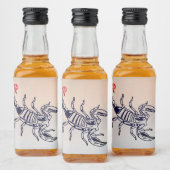 Skorpion mit rotem Stachel Likeurfles Etiket (Flessen)