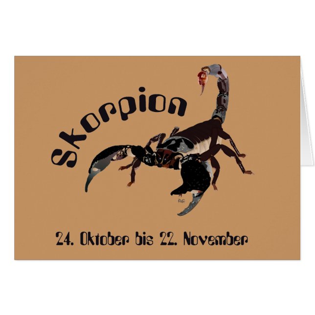 Skorpion - Sternzeichen Karte (Voorkant Horizontaal)