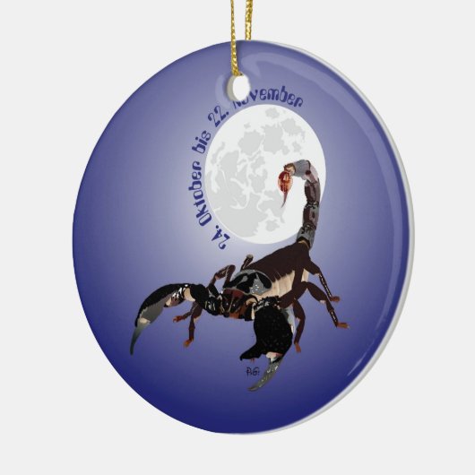 Skorpion - Sternzeichen Ornament (Links)