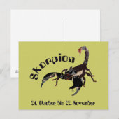 Skorpion Sternzeichen Postkarte Briefkaart (Voorkant / Achterkant)