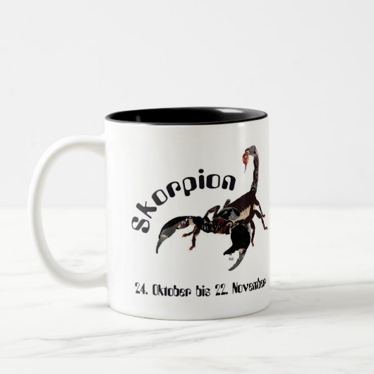 Skorpion - Sternzeichen Tasse Tweekleurige Koffiemok (Links)