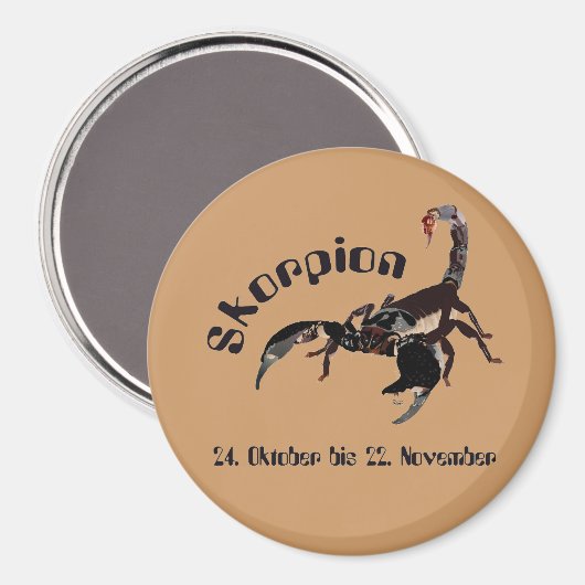 Skorpion - Tierkreiszeichen Magnet (Voorkant / Achterkant)