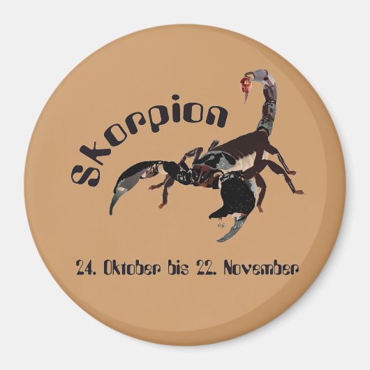 Skorpion - Tierkreiszeichen Magnet (Voorkant)