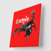 Skorpion Uhr Vierkante Klok (Hoek)