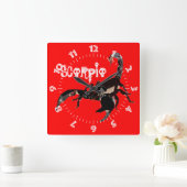 Skorpion Uhr Vierkante Klok (Huis)