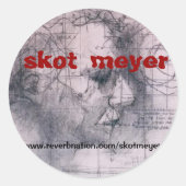 Skot Meyer Ronde Sticker (Voorkant)
