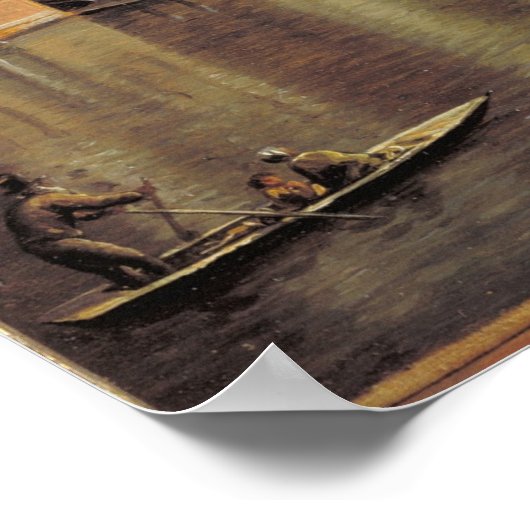 Skovgaard's Uitzicht van het Grote Kanaal, Venetië Poster (Hoek)