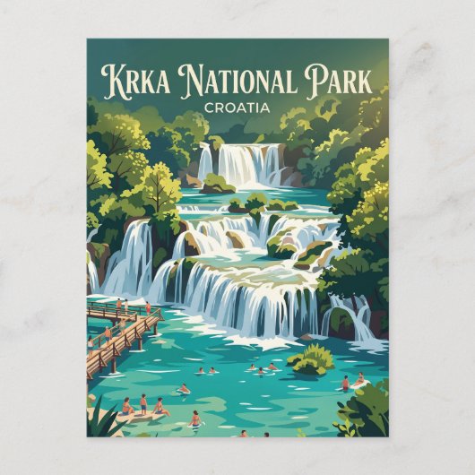 Skradinski Buk Kroatië Briefkaart (Voorkant)