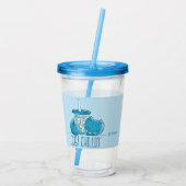 Skribbles: Gewoon chilline' (blauw) Acryl Drinkbeker (Achterkant)