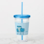 Skribbles: Gewoon chilline' (blauw) Acryl Drinkbeker (Voorkant)