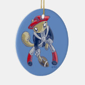 Skribbles: Go Patriots Keramisch Ornament (Rechts)