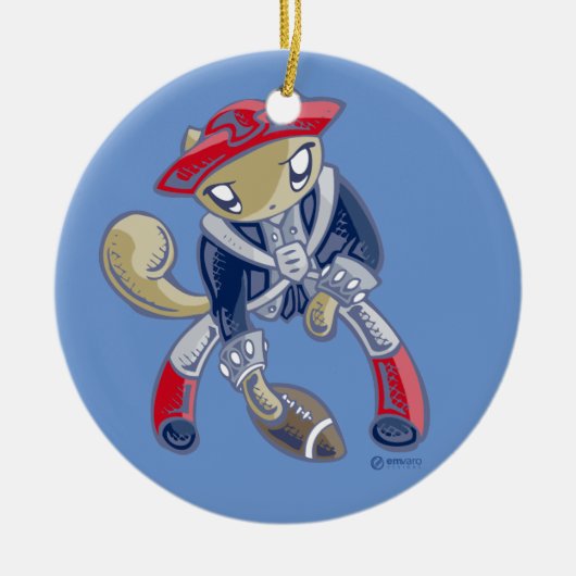 Skribbles: Go Patriots Keramisch Ornament (Voorkant)
