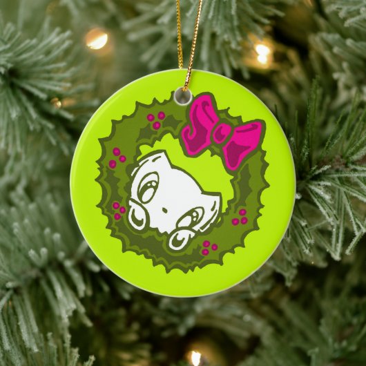 Skribbles the Cat: Kerstmis Keramisch Ornament (Boom)