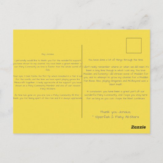 skrt skrtfahef briefkaart (Achterkant)