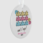 sksksk en ik Oop Personalized Girl Style Gift Ornament (voorkant)