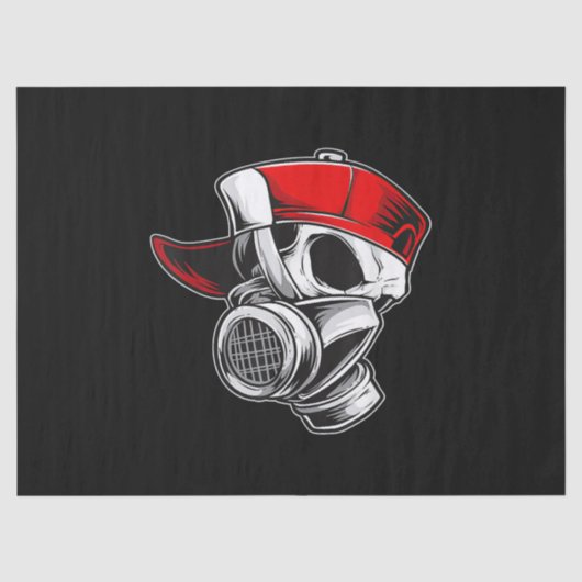 Skul Mask Baseball Pet Graffiti Boy Geweldige Tissuepapier (Voorkant)