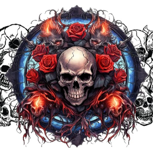 Skulduggery! Pirate Tattoo style gothic skulls Koffiemok