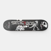 SKULETONS with T-REX & Triceratops Persoonlijk Skateboard (Horizontaal)