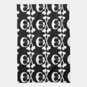 skull005_92007 SKULL CROSSBONES SYMBOL GANGSTER EM Theedoek (Verticaal)