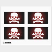 skull 02 rechthoekige sticker (Vel)