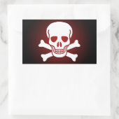 skull 02 rechthoekige sticker (Tas)