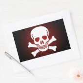 skull 02 rechthoekige sticker (Envelop)