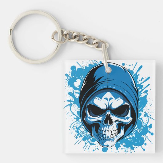 SKULL A GRAFFITI STYLE SLEUTELHANGER (voorkant)