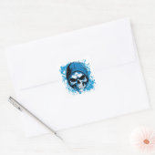 SKULL A GRAFFITI STYLE VIERKANTE STICKER (Envelop)
