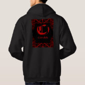 "Skull" Abstracte grafische kaart met Cirobb Logo Hoodie (Achterkant)