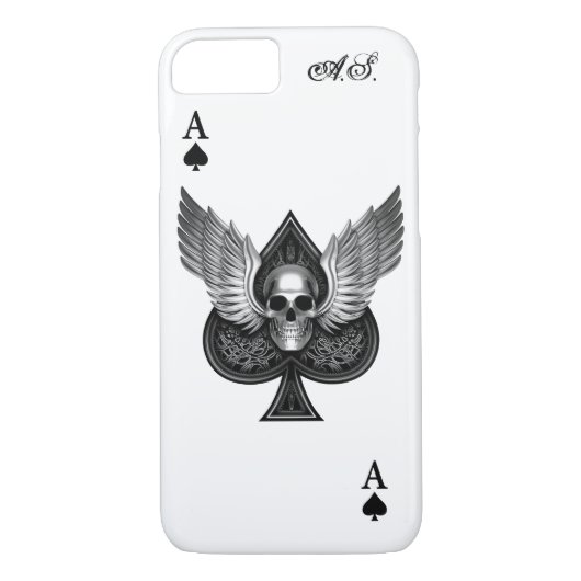 Skull Ace of Spades iPhone 7 Hoesje (Achterkant)