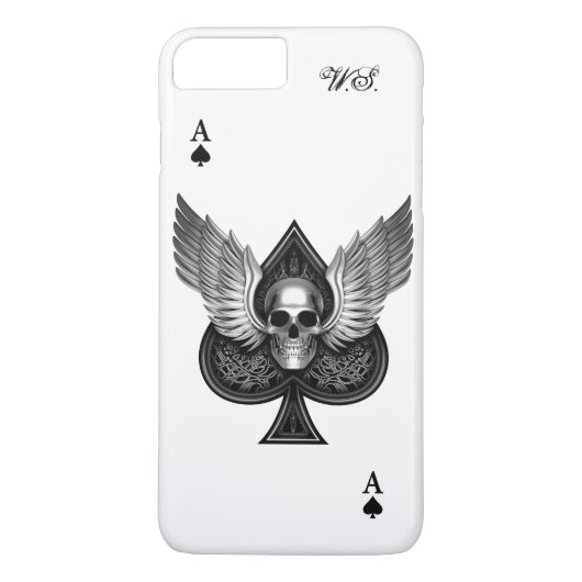 Skull Ace of Spades iPhone 7 Plus hoesje (Achterkant)
