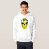 Skull als Volleybalspeler met Volleyball Hoodie (Voorkant volledig)