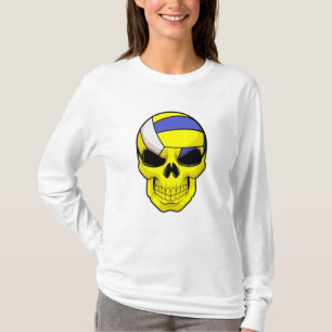 Skull als Volleybalspeler met Volleyball T-shirt