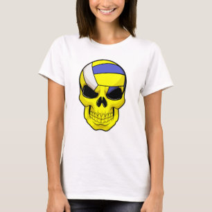 Skull als Volleybalspeler met Volleyball T-shirt