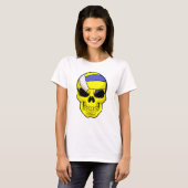 Skull als Volleybalspeler met Volleyball T-shirt (Voorkant volledig)