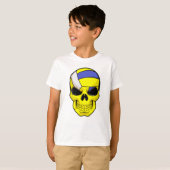 Skull als Volleybalspeler met Volleyball T-shirt (Voorkant volledig)