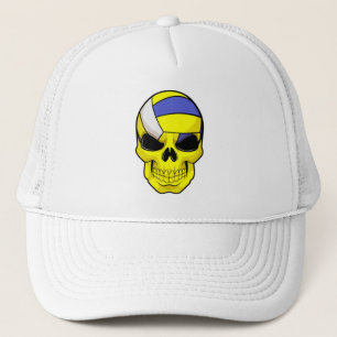 Skull als Volleybalspeler met Volleyball Trucker Pet