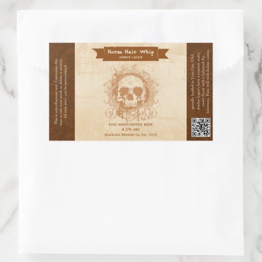 Skull Amber Lager Custom Beer Labels (Tas)