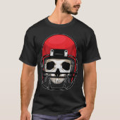 Skull Amerikaans Football Sport T-shirt (Voorkant)