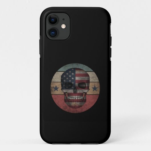 SKULL-AMERIKAANSE VLAG PATRIOTISCH VERSCHIJNSEL Case-Mate iPhone CASE (Achterkant)