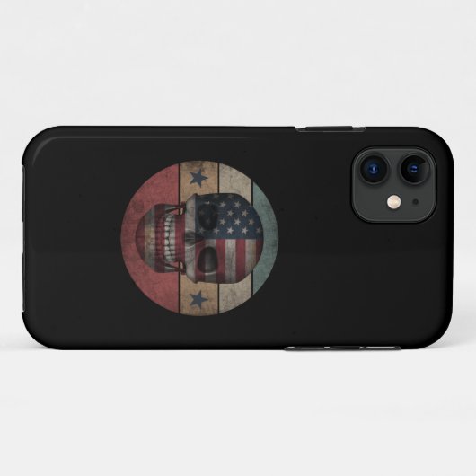 SKULL-AMERIKAANSE VLAG PATRIOTISCH VERSCHIJNSEL Case-Mate iPhone CASE (Achterkant (horizontaal))