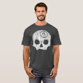 Skull Anarchy Charcoal Heather Gray T-Shirt (Voorkant volledig)