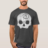 Skull Anarchy Charcoal Heather Gray T-Shirt (Voorkant)